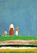 Kazimir Malevich three figures oil on canvas